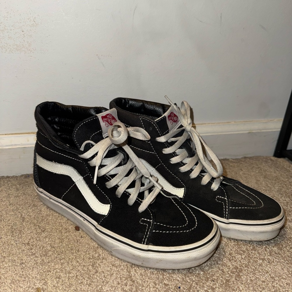 Black and White High-Top Vans